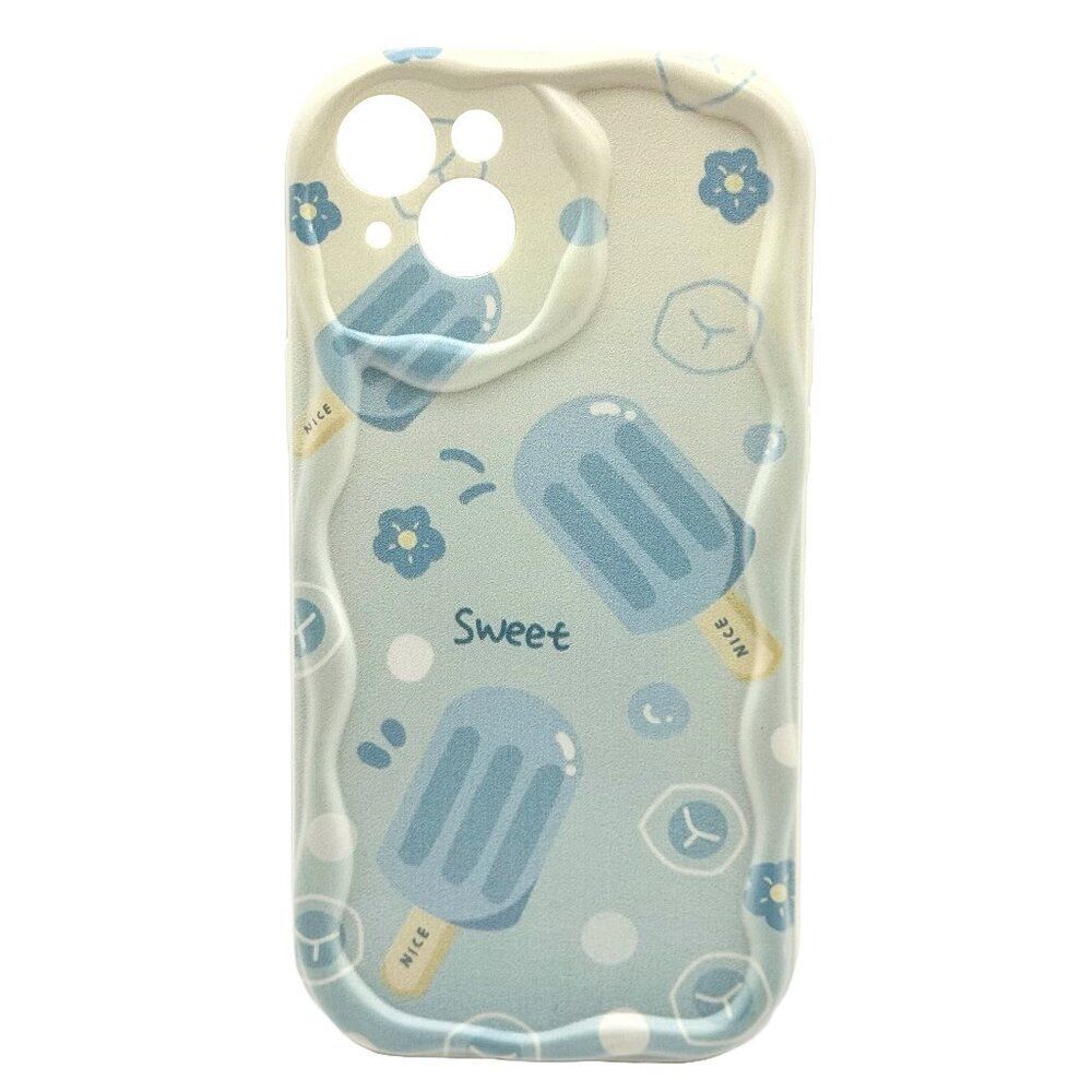 iPhone 15 Aesthetic Blue Popsicle Case